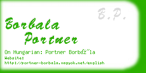 borbala portner business card